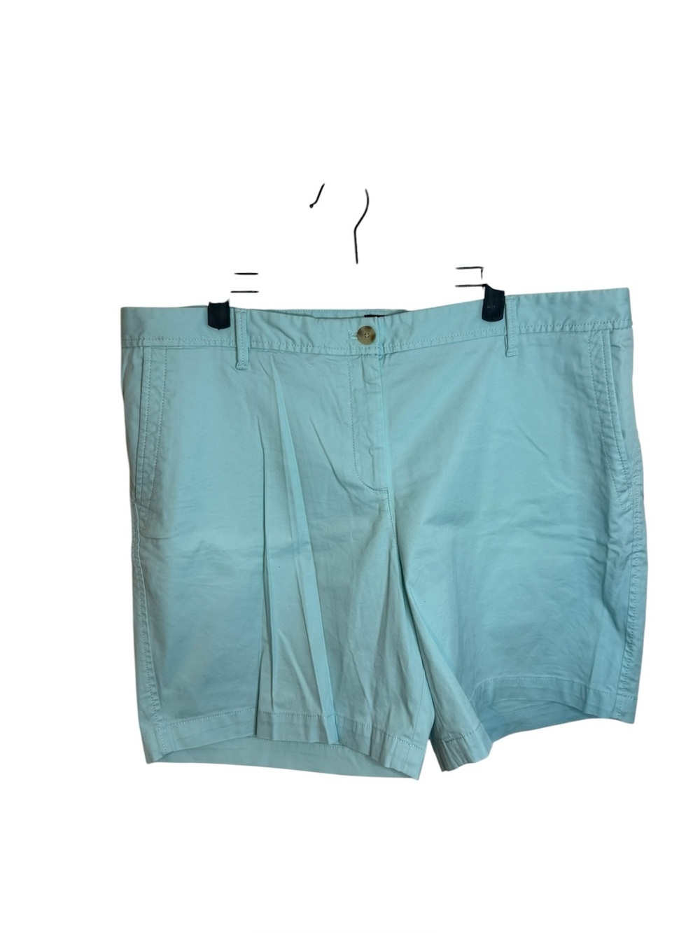 Talbots Light Aqua Cotton Relaxed 7” Chino Shorts